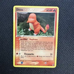 Pokemon TCG Ditto Charmander Delta Species Card 37/113 Non-Holo NM - Image 1