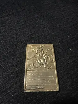 Vintage 1999 Burger King Pokemon 23k Gold Plated Mewtwo Collectible Card - Image 2
