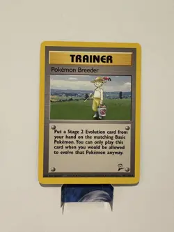 Pokemon Breeder 105/130 Base Set 2 Non-Holo Regular Rare Unlimited Pokemon Card - Image 1