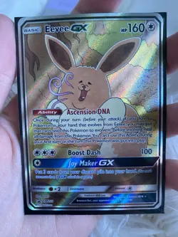 Pokemon Eevee GX TCG Full Art Promo Black Star Ultra Rare Holo Card SM233 - Image 1
