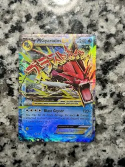 Pokemon Mega Gyarados EX TCG Holo Card 27/122 - Image 1