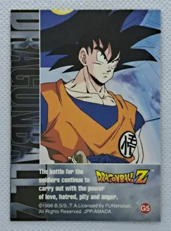 1998 FUNimation Dragon Ball Z Gold Foil TCG Trading Card G5 - Image 2