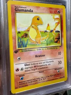 1999 Charmander 1st edition base set GERMAN PSA 10 (free diglett card) - Image 3