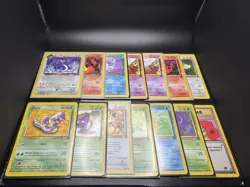 VINTAGE TEAM ROCKET POKEMON LOT (14 CARDS) DARK CHARMANDER + VAPOREON + MORE! - Image 1