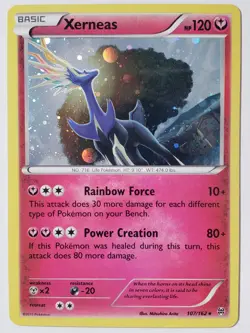 COSMOS HOLO Xerneas 107/162 - EXCLUSIVE VARIANT - XY Breakthrough Pokemon Card - Image 1