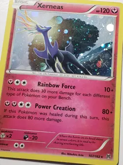 COSMOS HOLO Xerneas 107/162 - EXCLUSIVE VARIANT - XY Breakthrough Pokemon Card - Image 2