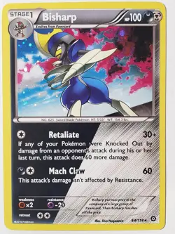 COSMOS HOLO Bisharp 64/114 NM - EXCLUSIVE VARIANT XY Steam Siege Pokemon Card - Image 1
