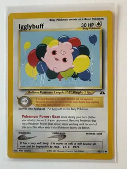 Jigglypuff & Wigglytuff Pokemon Vintage Card Lot (7) Jungle, Neo Destiny, Neo - Image 4
