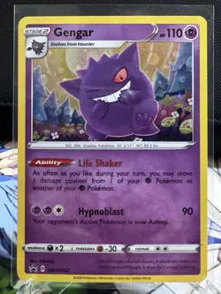Pokemon Gengar TCG Sword & Shield Promo Black Star Holo Card SWSH052 - Image 1