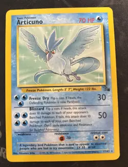 Articuno 17/62 Non Holo Rare Fossil Set 1999 Pokemon Card LP Mint - Image 1