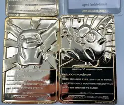 1999 Pokemon 23k Gold Plated Card Pikachu JIGGLYPUFF CHARIZARD - Image 3