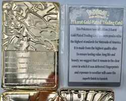 1999 Pokemon 23k Gold Plated Card Pikachu JIGGLYPUFF CHARIZARD - Image 4