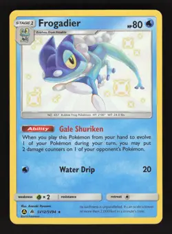 Frogadier SV12/SV94 Pokemon Hidden Fates Holo Card - Image 1