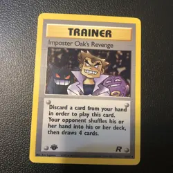 Imposter Oak's Revenge 76/82 Team Rocket First Edition Pokemon Card NM - Image 1