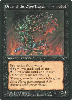 Order of the Ebon Hand 1994 Fallen Empires MTG Card Ron Spencer Art - Image 1