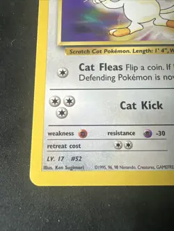 Giovanni’s Meowth 74/132 Pokemon Card Gym Challenge WOTC Vintage NM - Image 2