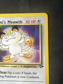 Giovanni’s Meowth 74/132 Pokemon Card Gym Challenge WOTC Vintage NM - Image 4