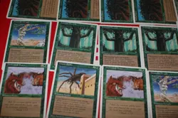 MTG 15x 4th edition playsets green magic card lot LP - Image 3