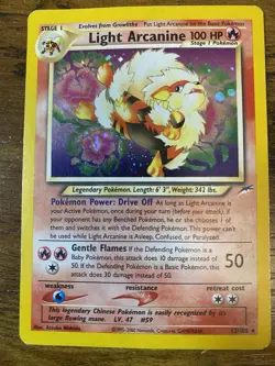 Neo Destiny Holo Light Arcanine Card 12/105 LP Condition - Image 1