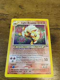 Neo Destiny Holo Light Arcanine Card 12/105 LP Condition - Image 2