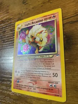 Neo Destiny Holo Light Arcanine Card 12/105 LP Condition - Image 4