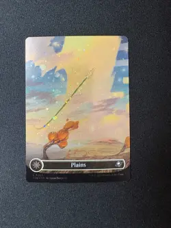 2025 MTG Edge Of Eternities Plains Borderless Galaxy Foil #367 - Image 1