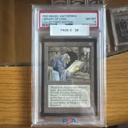 1993 MtG Library of Leng Magic: the Gathering CE PSA 8 WOTC Rare First Printing - Image 1