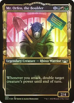 Mr. Orfeo, the Boulder FOIL GILDED 385 Uncommon Streets of New Capenna SNC MTG - Image 1