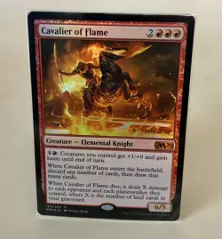 MTG Cavalier of Flame - Prerelease Foil - M20 - Still Sealed Unopened NM - Image 1