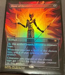 MTG SPG Door of Destinies Borderless *Foil (0146) Lorwyn Eclipsed In Hand - Image 1