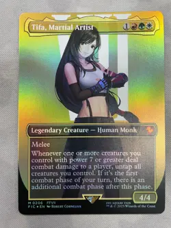 Tifa, Martial Artist (Borderless) Commander: Final Fantasy Foil 206 - Image 1
