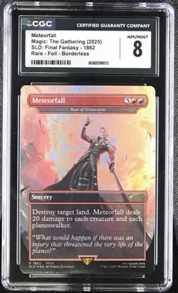 MTG Secret Lair Meteorfall (Star of Extinction) Foil CGC 8 NM/Mint Sephiroth - Image 1