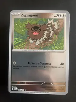 Carta Pokemon 081/094 Zigzagoon Reverse Holo Fiamme Spettrali Ita Italiano - Image 1