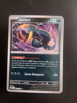 Carta Pokemon 062/094 Seviper Reverse Holo Fiamme Spettrali Ita Italiano - Image 1