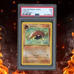 Pokemon Fossil KABUTO 1st Edition 50/62 PSA 5 - Image 1