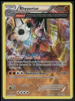 M-NM Rhyperior 77/160 Rare Pokemon TCG XY: Primal Clash Reverse Holo OMEGA 2015 - Image 1