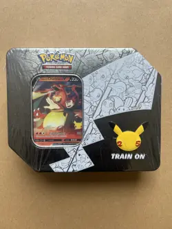 Pokemon TCG - Celebrations 25th Lance's Charizard V Big Tin - Brand New & Sealed - Image 1