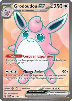 Carte Pokemon - Grodoudou ex 187/165 - 151 - Francais - Image 1