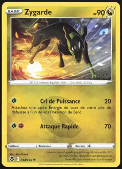 Carte Pokemon Zygarde 134/195 Tempete Argentee Francais - Image 1