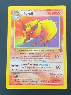 CARTE POKEMON PYROLI 3/64 FR HOLO WIZARDS JUNGLE - BE/TBE - Image 1