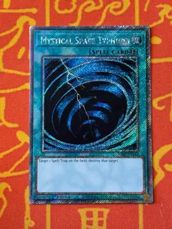 YUGIOH MYSTICAL SPACE TYPHOON PLATINUM SECRET RARE NM RA02-EN048 - Image 1