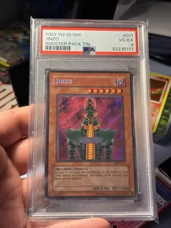 2003 Yu-Gi-Oh! Jinzo BPT-011 Secret Rare PSA 4 - Image 1