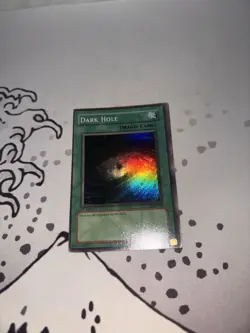 Yugioh TCG Dark Hole 1st Edition LOB-052 Super Rare Miscut - Image 3