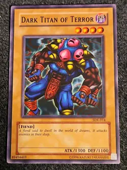 Yugioh! 1x Dark Titan of Terror - SDK-014 - Common - Unlimited Edition Near Mint - Image 1