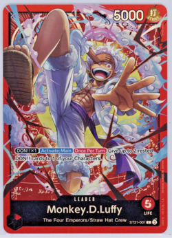 One Piece Monkey.D.Luffy Starter Deck EX Gear 5 ST-21 English Near Mint - Image 1