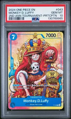 Monkey.D.Luffy (2nd Anniversary Stamped Promo) P-043 One Piece Promotion... - Image 1
