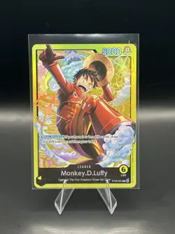 One Piece - ST29 Monkey.D.Luffy 001 Leader Gold Foil Promo - Image 1
