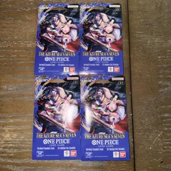 One Piece TCG: The Azure Sea's Seven Sleeved Booster OP-14 English. Lot Of 4 - Image 1