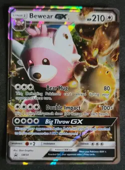 Bewear GX SM34 Pokemon TCG Sun & Moon: Black Star Promo NM - Image 1