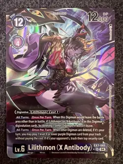 Digimon Card Game Lilithmon X Antibody EX7-061 SR Alt Art NM - Image 1